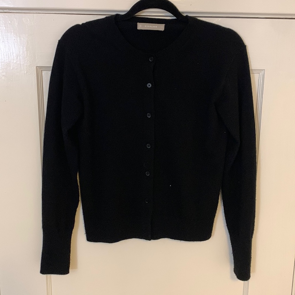 Black Everlane Cashmere cardigan